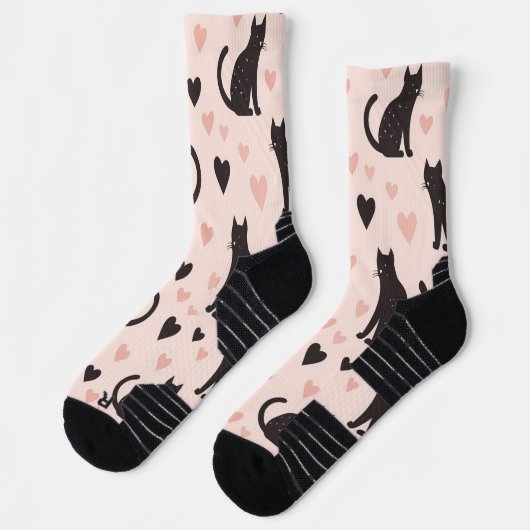 Pink Cat Socken Soft Pink (Links)
