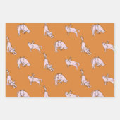 Pink Cat Weihnachtslicht Geschenkpapier Set (Vorderseite 2)