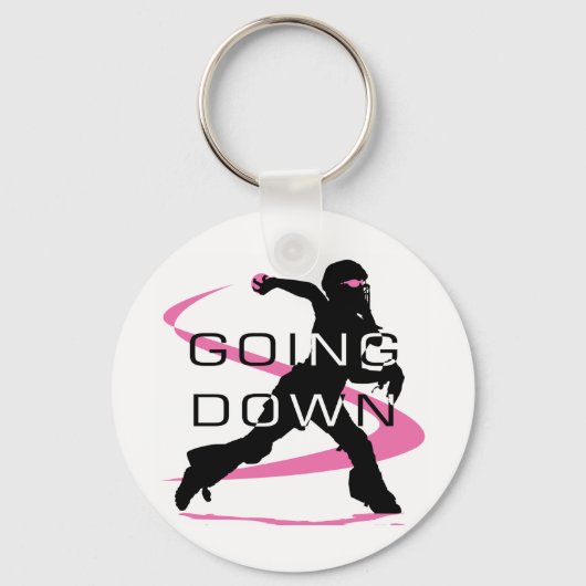Pink Catcher Softball abfahren Schlüsselanhänger (Vorderseite)