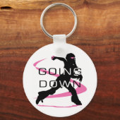 Pink Catcher Softball abfahren Schlüsselanhänger (Vorderseite)