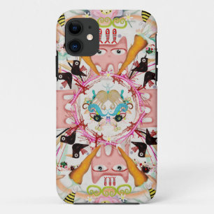 Pink CATS Kaleidoskop schwarze Vögel Kaleidoskop Case-Mate iPhone Hülle