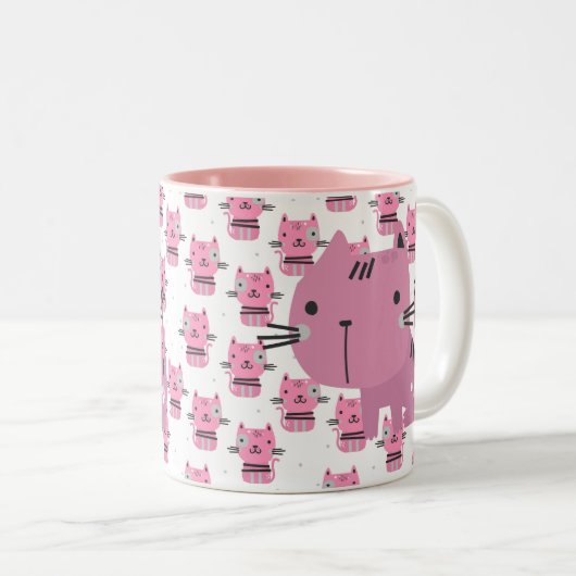 Pink Cats Tasse (VorderseiteRechts)