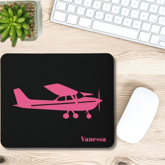 Pink Cessna Flugzeug Girona Luftfahrt Zollamt Mousepad