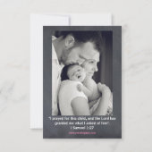 Pink Chalkboard Foto - 3x5 Geburtshinweis Ankündigung (Rückseite)