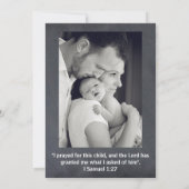 Pink Chalkboard Foto - Geburtsankündigung Ankündigung (Rückseite)