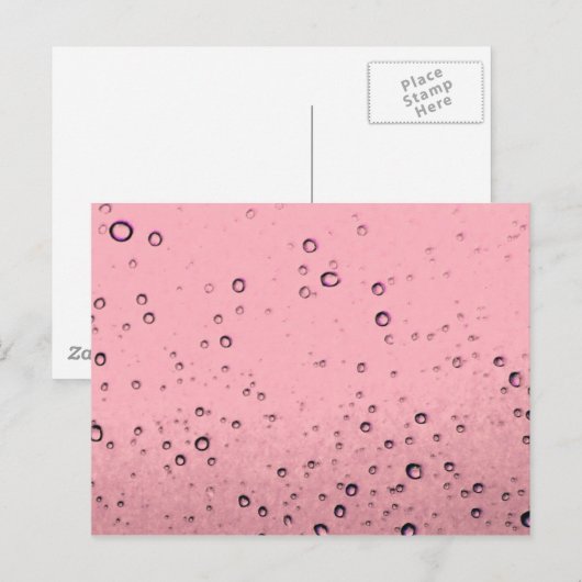 Pink Chamgagne Postkarte (Vorne/Hinten)