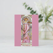 Pink Champagne - Art Nouveau Postkarte (Stehend Vorderseite)