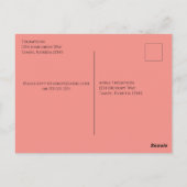 Pink Champagne Brautparty Gast Pre adressiert Postkarte (Rückseite)