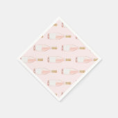 Pink Champagne Brautparty Junggeselinnen-Abschied Serviette (Ecke)