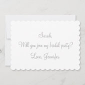 Pink Champagne Diamond Bridesmaid Brautparty Einladung (Rückseite)