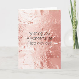 Pink Champagne Rose Glam Wedding Karte