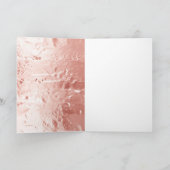 Pink Champagne Rose Glam Wedding Karte (Innenseite)