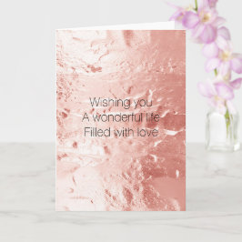 Pink Champagne Rose Glam Wedding Karte