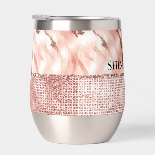 Pink Champagne Rose Glam Zebra (Rechts)