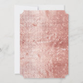 Pink Champagne Rose Glam Zebra Einladung (Rückseite)