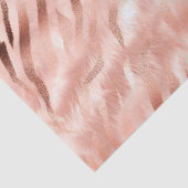 Pink Champagne Rose Glam Zebra Seidenpapier (Detail)