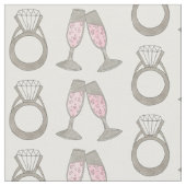 Pink Champagne Wedding Diamond Ring Bride Stoff (Nahaufnahme)