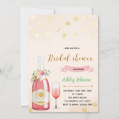 Pink-Champagner-Party Einladung (Vorderseite)