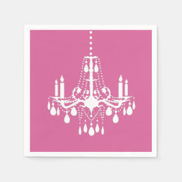Pink Chandelier Napkin Serviette