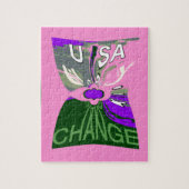 Pink Change Hillary USA Wir sind enger zusammen. Puzzle (Vertikal)