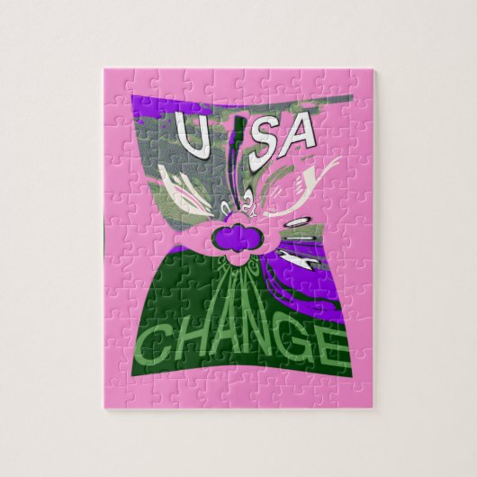 Pink Change Hillary USA Wir sind enger zusammen. Puzzle (Vertikal)