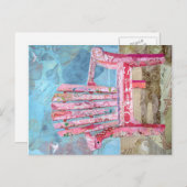 Pink Chari Postkarte (Vorne/Hinten)