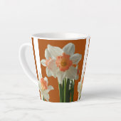 Pink Charm Daffodien Design Latte Tasse (Linke Ecke)