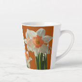 Pink Charm Daffodien Design Latte Tasse (Rechts)