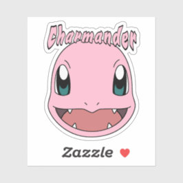 Pink Charmander Pokemon Fanart Aufkleber