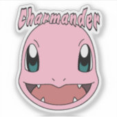 Pink Charmander Pokemon Fanart Aufkleber (Vorderseite)