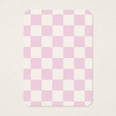 Pink Checked Earring Display Card (Rückseite)