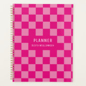 Pink Checked Name Planer (Vorderseite)