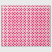 Pink Checked Wrapping Paper Geschenkpapier (Flach)