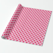 Pink Checked Wrapping Paper Geschenkpapier (Ungerollt)