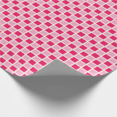 Pink Checked Wrapping Paper Geschenkpapier (Ecke)