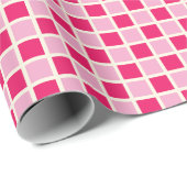Pink Checked Wrapping Paper Geschenkpapier (Rolleneckpunkt)