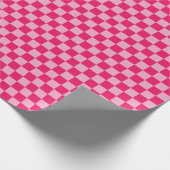 Pink Checked Wrapping Paper Geschenkpapier (Ecke)
