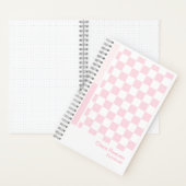 Pink Checkerboard Color Palette Aesthetic Notebook Notizblock (Innen)