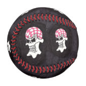 Pink Checkerboard Skull Baseball (Vorderseite Links)
