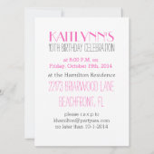 Pink Checkered Diamonds Gymnastik Party Einladung (Rückseite)