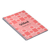 Pink Checkered Floral Notizblock (Rechte Seite)