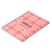 Pink Checkered Floral Notizblock (Linke Seite)