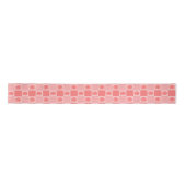 Pink Checkered Floral Satinband (Vorderseite)