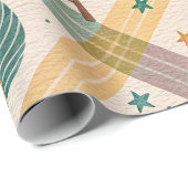 Pink Checkered Holiday Wrapping Paper Geschenkpapier (Rolleneckpunkt)