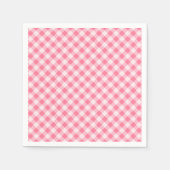 Pink Checkered modische Plätze Klasse Trendy Serviette (Vorderseite)