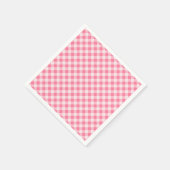 Pink Checkered modische Plätze Klasse Trendy Serviette (Ecke)