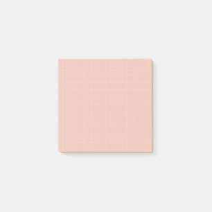 Pink Checkered Pattern Sweet Griet Design Office Post-it Klebezettel