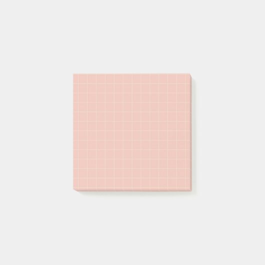 Pink Checkered Pattern Sweet Griet Design Office Post-it Klebezettel (Vorderseite)
