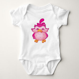 Pink Cheeky Bird Bodysuit Baby Strampler