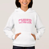 Pink Cheer Typografy Girl Kinder Hoodie (Vorderseite)
